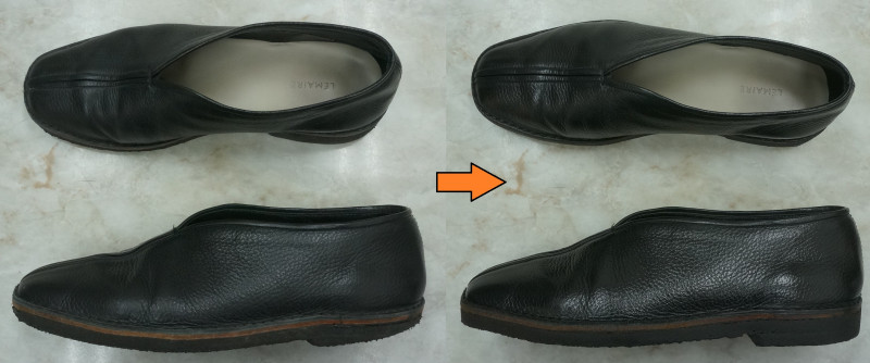  LEMAIRE leather loafers cleaning rubbersole repair 5